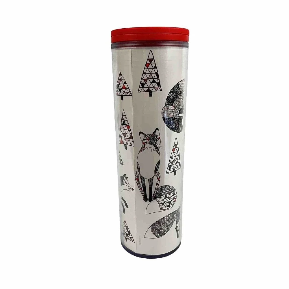 Starbucks 16oz Coffee Tea Tumbler Cat‎ Fox Design
